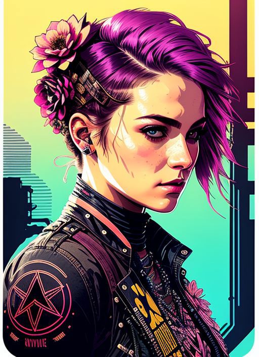 swpunk style synthwaveCharlie Bowater realistic Lithography sketch portrait of a woman, flowers, [gears], pipes, dieselpun...